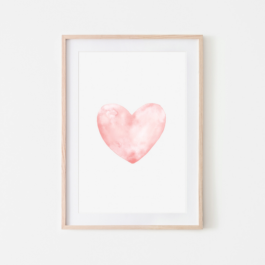 Pink Lemon Decor, Pink Lemon Decor Print, digital prints, digital print, home décor print, home décor prints, Pink Lemon Decor Pink Heart Print, pink heart print, pink heart
