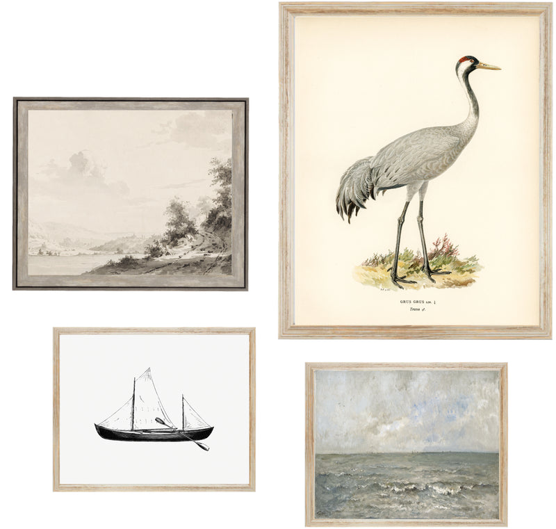 Seascape- Vintage Prints Gallery Wall Set