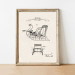 Sleigh Patent Vintage Print