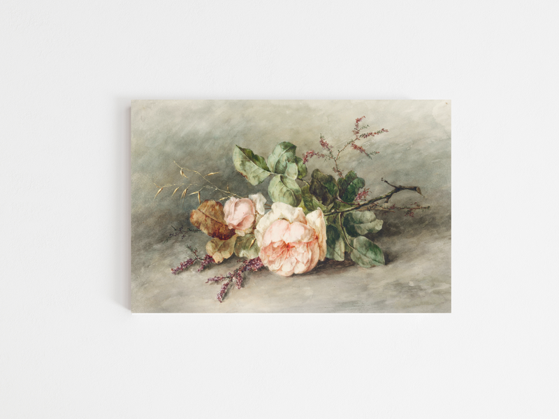 Blush Floral Vintage Art Print