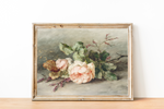 Blush Floral Vintage Art Print