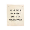 simple girl's nursery decor. In a field of roses she is a wildflower. 