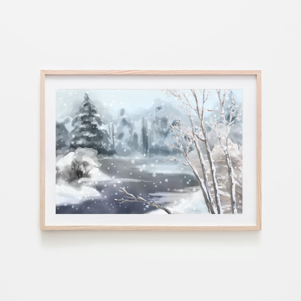 Shop Pink Lemon Decor prints for easy, affordable art you can frame yourself! Pink Lemon Decor Water Print, printed on high-quality card stock print only- frame/props are not included. Digital print available. winter wonderland print, winter wonderland